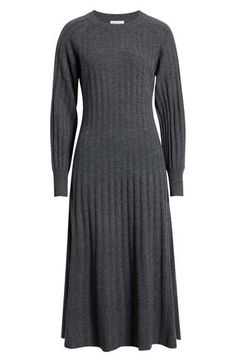 A timeless sweater-dress is knit from a toasty blend of warming wool and luxe cashmere for a look that moves from desk days to drinks dates during the snowy season. Crewneck Long sleeves with ribbed cuffs 90% wool, 10% cashmere Dry clean Imported Timeless Sweater, Cashmere Sweater Dress, Cashmere Sweater, Nordstrom Dresses, Dates, Sweater Dress, Cashmere, Nordstrom, Dry Clean