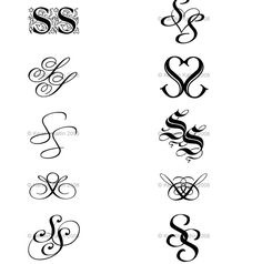 some type of calligraphy that is in the shape of letters and numbers with swirls