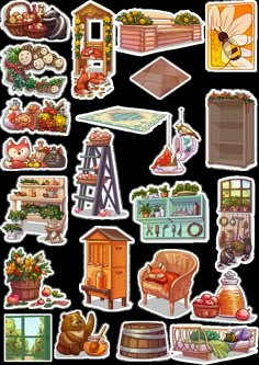 a bunch of different types of furniture and decorations