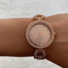 Pre-Owned. Never Worn. Excellent Condition. Color: Rose Gold Trendy Round Metal Watch, Trendy Metal Round Watches, Trendy Rose Gold Watch For Party, Trendy Rose Gold Party Watch, Trendy Rose Gold Everyday Watches, Pink Metal Everyday Jewelry, Pink Round Watches For Gifts, Everyday Pink Quartz Watch, Earrings Color