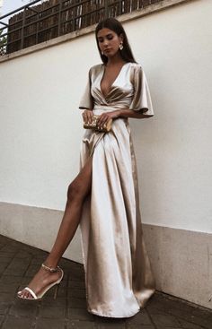 Champagne Prom Dress, Custom Prom Dress, Grey Goose, Satin Evening Dresses, Satin Prom Dress, Prom Dresses With Sleeves, Knee Length Dress, Satin Dresses, Special Occasion Dresses