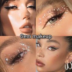 Gemini Makeup Zodiac Signs, Gemini Makeup Looks, Dark Fenimine, Zodiac Signs Makeup, Zodiac Makeup, Makeup Collage, Venus Sign, Gemini Rising, Gemini Woman