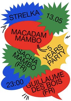 an image of a poster with different languages in the shape of speech bubbles for mardi gras