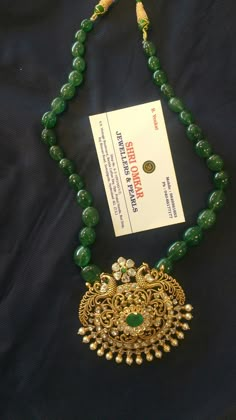 Ruby Beads Jewellery Indian, Green Beads Jewellery Designs, Gold Pendent Designs, Emerald Beads Jewellery, Pendent Set Gold, Pendent Design, Gold Pendent, Gold Pearl Jewelry