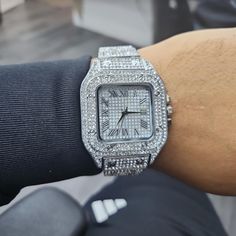 Stunning Watch!! 100% Iced Out Hand Set Cz Lab Made Diamonds On Stainless Steel. For Any Occasion And Attire. Would Make A Great Christmas Gift! Watch Comes Sealed Brand New ( In A Elegant Gold Foil Gift Box) Fast Shipping Great Christmas Gifts, Silver Man, Gold Foil, Accessories Watches, Foil, Lab, Christmas Gift, Mens Accessories, Gift Box