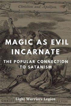 the cover of magic as evil incanate, with an image of a demon on it