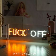 Light up your desk neon sign or custom neon sign with your own idea. Neon Sign Aesthetic, Sign Aesthetic, Aesthetic Diy, Custom Neon, Desk Design, Custom Neon Signs, Led Signs