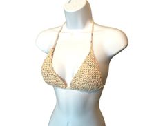 🏖Adjustable crochet bikini top.  🏖Funfetti.  🏖Adjustable band at the bottom of each bra cup that wraps around your back! Neck straps can be criss-crossed if desired! 🏖100% Cotton.  🏖Machine or Hand wash. Machine Dryable or Lay flat to dry. Do not iron. 🏖If you have any questions please send me a message.  🏖Happy Shopping! 🛍 Summer Halter Top With Built-in Bra And Adjustable Fit, Adjustable Halter Top With Padded Cups For Sunbathing, Adjustable Padded Halter Top For Sunbathing, Beach Triangle Top Bra With Adjustable Straps, Adjustable Beachwear Swimwear For Music Festival, Adjustable Crochet Swimwear For Beach, Beach Triangle Top Bra With Padded Cups, Adjustable T-back Summer Halter Top, Adjustable Triangle Halter Top For Beachwear