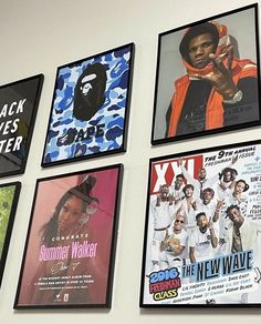 a wall with posters on it that include black lives matter, the new wave and more