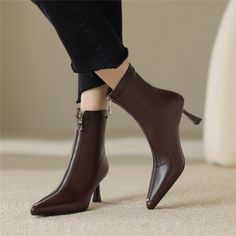 <td style="text-dec... Boots Zipper, Ankle Boots For Women, Women Ankle Boots, Toe Socks, Elegant Casual, Womens Wedding Shoes, Shoes Woman, Boots For Women, Mid Heel