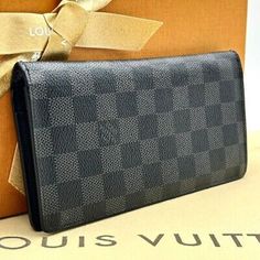 ad eBay - Louis Vuitton Damier Graphite Portefeuille Brazza N62665 Black Long Wallet F/S - Buy Now, click the link (eBay) Luxury Black Wallets For Daily Use, Black Bifold Clutch With Card Slots, Designer Black Bifold Wallet, Black Evening Wallets With Coin Pocket, Designer Black Wallet For Formal Occasions, Black Rectangular Wallets For Formal Occasions, Formal Black Rectangular Wallet, Designer Black Wallet For Daily Use, Black Clutch With Interior Card Slots For Formal Occasions