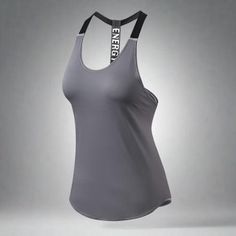 Achieve your best workout with our women's Energy Athletic Top! Designed for ultimate comfort, style, and function, this workout tank for women is perfect for any yoga or fitness routine. Crafted from high-quality fabric, it wicks away moisture, keeping you cool and comfortable through the toughest workouts. The unique design and flattering cut add a fashionable touch, while the stretchy fabric ensures freedom of movement. Available in various colors and sizes, this workout tank for women fits y Gray Moisture-wicking Breathable Activewear, Breathable Gray Activewear For Workout, Gray Breathable Workout Activewear, Breathable High Stretch Sporty Tank Top, Breathable Racerback Gym Activewear, Solid Activewear With Mesh Back For Workout, Sporty Breathable High Stretch Tank Top, Breathable Activewear For Workout, Sports Stretch Racerback Tank Top