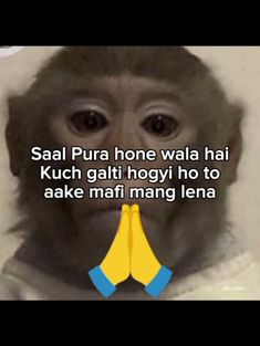 a monkey is sitting in a bathtub with bananas on it's face and the caption says, saal pura hone wa wai hai hai hai kui