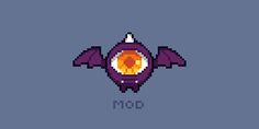 an image of a pixel style bat with the word mob in it's center