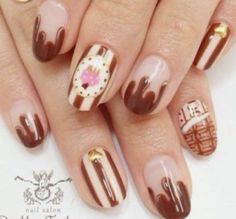 Ice Cream Nails, Pretty Gel Nails, Really Cute Nails, Kawaii Nails, January 7, Mani Pedi