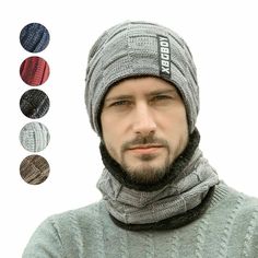 Product Description Specifications:  Material: Polyester fiber (with plush in the inner side of the Scarf) Optional Color: Black, Gray, Navy, Khaki, Red Fit for: boys, men Scarf & Hat Parts Circumference:Approx. 22.05-23.62 inches / 56cm-60cm Hat Length:Approx. 24cm / 9.45inches Scarf Length: Approx. 21cm / 8.27inches   Features: 1. Made of thick warm knitting material, added thermal plush inside for extremely warm feelings. 2. Fashion and effectively keep your head and neck in warmth in cold we Hat And Scarf Sets Men, Breathable Solid Hat For Winter, Breathable Winter Hats, Breathable Solid Winter Hats, Solid Breathable Winter Hat, Breathable Winter Cap, Winter Windproof Beanie For Outdoor Activities, Winter Beanie For Outdoor Activities With Fleece Lining, Knitted Hats For Winter Outdoor Activities