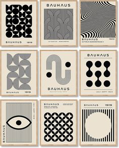 97 DECOR Abstract Geometric Wall Art - Bauhaus Poster Print Mid Century Modern Wall Decor, Text Poster, Art Prints Boho, Graphisches Design, Bauhaus Art, Shape Posters, Bauhaus Poster, Geometric Wall Decor, Geometric Poster