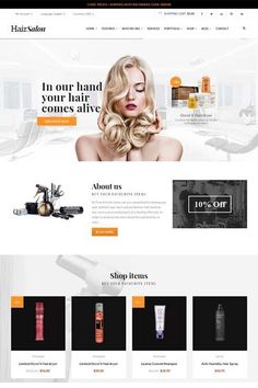 the hair salon wordpress theme is clean and ready to be used for your website