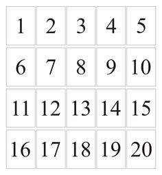 the numbers are arranged in squares to make it look like they have been written on them