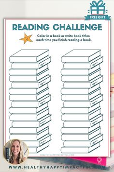 the reading challenge for children to learn how to read books with this free printable