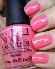 NAILTASTIC: OPI Kiss Me I'm Brazilian Kiss Me Im Brazilian Opi, Coral Nail Polish, Pink Fushia, Summer Nail Polish, Fun Nail Colors