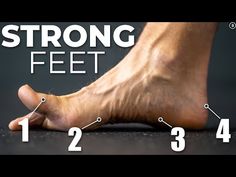 a poster with the words strong feet on it and an image of a person's bare foot