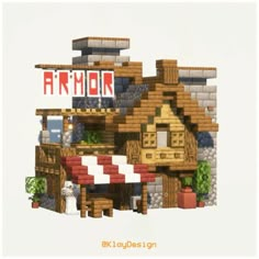 an image of a building made out of legos with the word armor on it