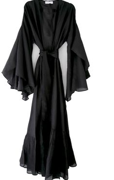 The Goddess Gown and Robe - APPAREL-Sunday Forever Silk Fitted Evening Robe, Fitted Silk Evening Robe, Elegant Silk Floor-length Robe, Elegant Floor-length Silk Robe, Divinely Feminine, Oversized Kimono, Goddess Gown, The Goddess, Wide Sleeves