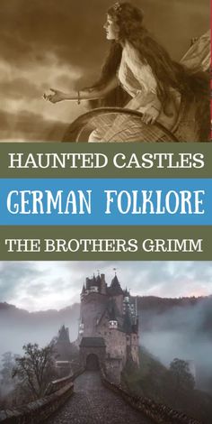 two books with an image of a castle in the background and text that reads, haunted castles