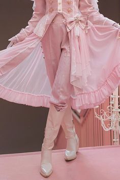 Fabric: Jacquard shiny silk fashion fabric, Polyester Color: Pink Style: Elegant, Handsome Include: Pants*1 (Coat is not included.) Size (IN) Waist Length Hip XS 26.77 42.52 33.86 S 28.35 42.91 35.43 M 29.92 43.31 37.01 L 31.50 43.70 38.58 XL 33.07 44.09 40.16 Size (CM) Waist Length Hip XS 68 108 86 S 72 109 90 M 76 110 94 L 80 111 98 XL 84 112 102 Ouji Fashion Pink, Academia Outfits Aesthetic, Pink Academia, Prince Clothes, Academia Outfits, Punk Dress, Handsome Prince, Fashion Costume, Lolita Dress