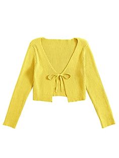 Yellow Coquette, Shrug For Dresses, Knit Shrug, Women Tie, Sweaters Cardigan, Cardigan Crop Top, Cottagecore Dress, Shrug Cardigan, Women's Tie