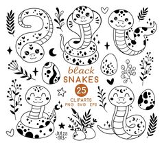 black and white snake cliparts for kids to color on the back of an adult's shirt