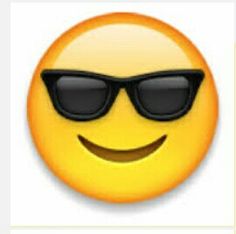 a smiley face wearing sunglasses and smiling