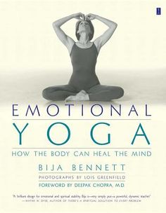 the book cover shows a woman sitting in yoga position with her hands behind her head