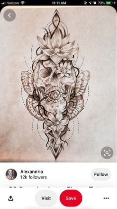 an image of a skull with flowers on it's head and the words beware