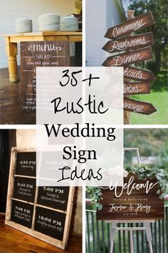 rustic wedding sign ideas that are easy to make