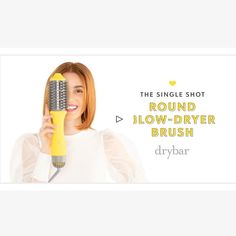 Blow-Drying Has Never Been Easier! The Single Shot Round Blow-Dryer Brush From Drybar Combines The Hot Air Of A Blow-Dryer With The Structure Of A Round Brush To Create Waves, Curls And A Smooth, Shiny Blowout In One Quick, Simple Step. Perfect For Shorter Hair Styles! Shorter Hair Styles, Dryer Brush, Blow Dry Brush, Shorter Hair, Waves Curls, Round Brush, Blow Dryer, Dry Brushing, Beauty Wellness