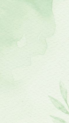 an abstract watercolor painting with green leaves on the left and light green paint on the right