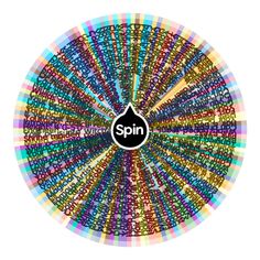 a colorful circle with the word spin on it