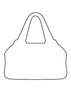 a handbag outline on a white background