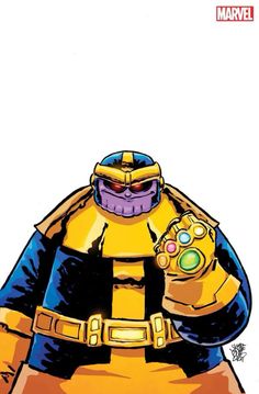 an image of thanos from the avengers comics