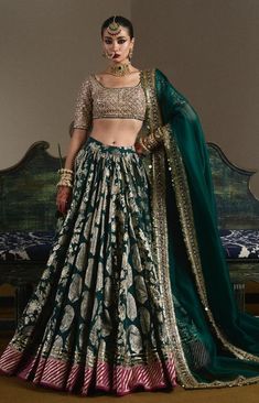 Emerald Fabric, Hussain Rehar, Pakistani Clothes Online, Pakistani Fancy Dresses, Shri Ram, Traditional Indian Outfits, Ghagra Choli