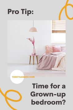 a bed room with a neatly made bed next to a window and a plant in the corner