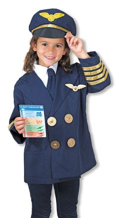 Amazon.com: Melissa & Doug Pilot Role Play Costume Set: Melissa & Doug: Toys & Games Pilot Costume, Mighty Girl, Dress Up Outfits, Costume Collection, Play Set, Role Play