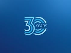 the logo for 35 years is shown on a blue background