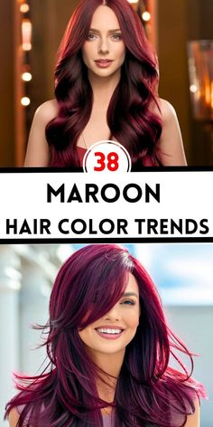 Discover the hottest maroon hair color trends for 2024! From bold, vibrant hues to subtle, elegant shades, these 38 styles are perfect for any fashion-forward individual. Stay ahead of the trend and transform your look with these stunning maroon hairstyles. Maroon Hair Color, Color For Hair, Maroon Hairstyles, Maroon Hair, Subtle Highlights, Trends For 2024, Trendy Hair Color, 2024 Fashion, Maroon Color