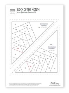 the block of the month quilt pattern