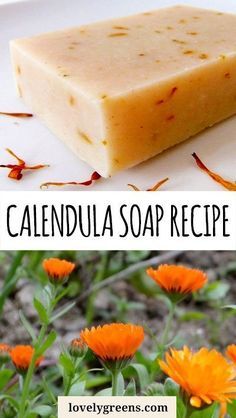 calenua soap recipe with orange flowers