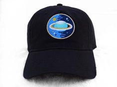 Saturn Baseball Hat, Space, Baseball Cap, Outer Space, Dad Hat, Space Gift, Space Baseball Hat, Gift for Him, Space Hat, Dad Hats, Geek Gift Space Hat, Cap Ideas, Space Gift, Space Lovers, Geek Gifts, Embroidered Patch