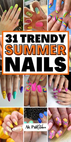 Get your nails ready for summer with the top 100 bright nail colors available on Amazon! From bold neons to vibrant corals and electric blues, find the perfect shades to make your manicure pop this season. Click to explore the best nail polishes, read reviews, and shop your favorites. Make your summer nails shine bright! 💖 #SummerNails #BrightColors #AmazonFinds 🌸🛍️ Summer Nail Tip Designs, Cute Summer Nails For Kids, Summertime Nails Acrylic, Summer 24 Nails, Summer Nail Art 2024, Fun Nails Summer, Summer Gel Nail Art, Summer Nails Bright Colors